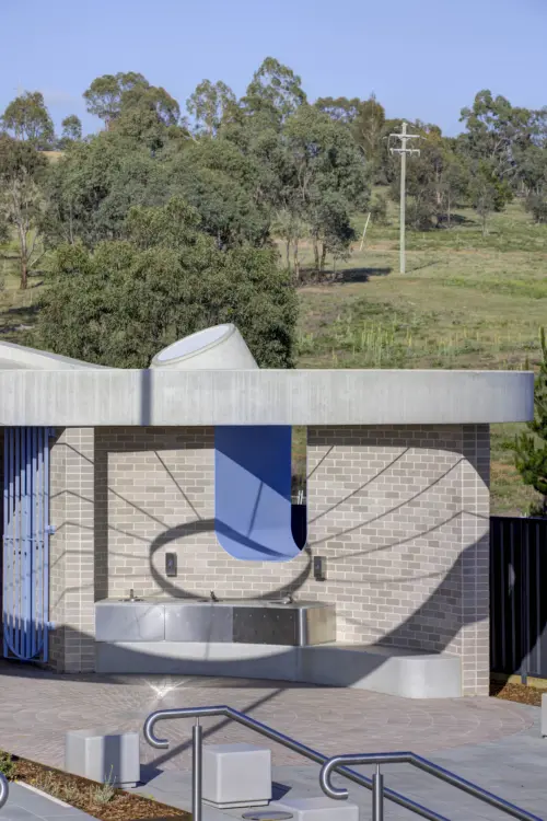 Concrete and brick public amenities architecture